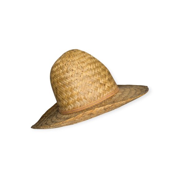 Vintage Women's Woven Straw Hat w/Tan Accent Band - Picture 5 of 14
